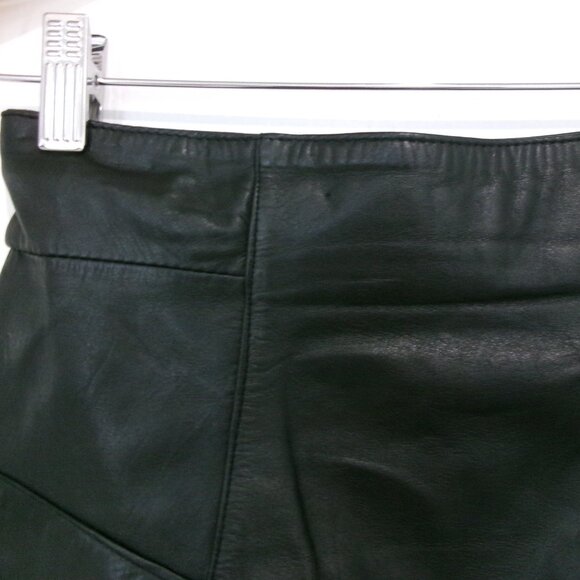 Vintage Leather Black Pencil Skirt XS 0 Vintage Size 8 Chia - Picture 5 of 11